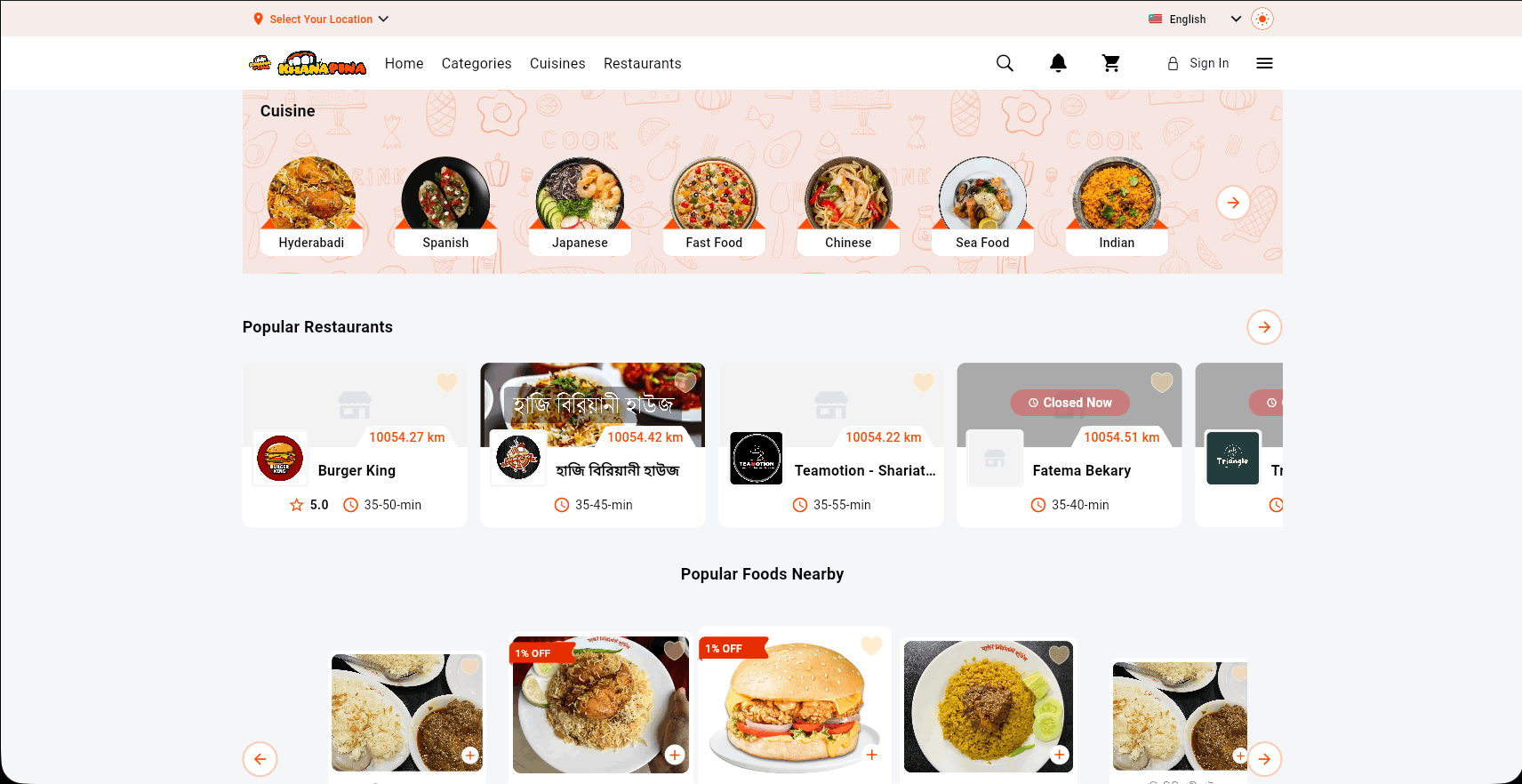 Multi Resturant Food Delivery Platform